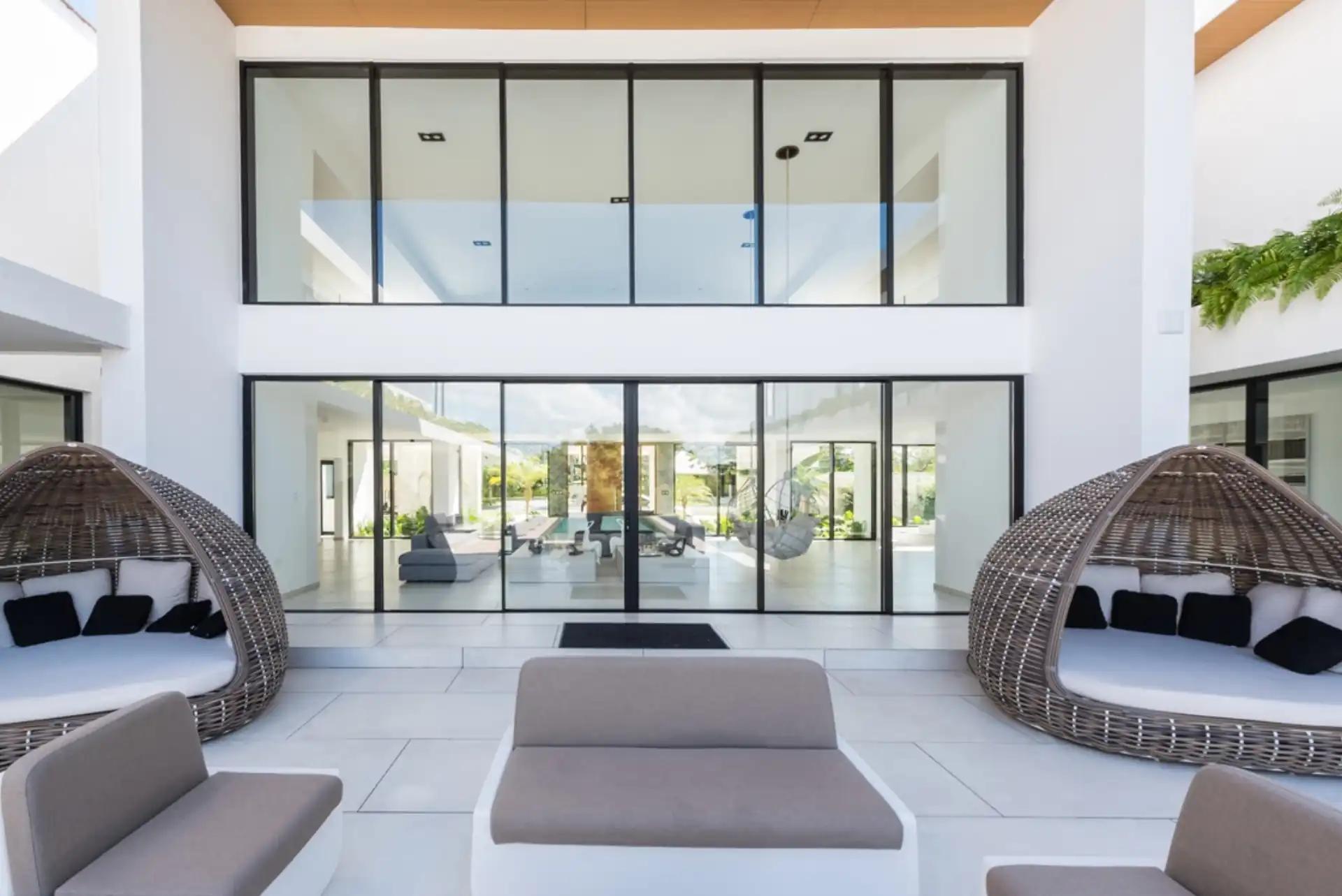 Luxury floor-to-ceiling windows with panoramic views